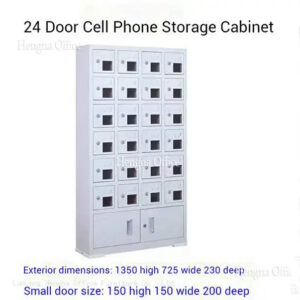 24 door steel cell phone storage charging cabinet