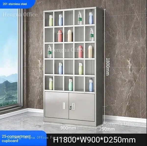Compact Stainless Steel Water Bottle Storage Cabinet