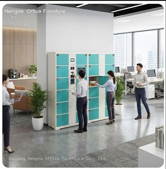 Stainless steel face recognition locker near swimming pool – moisture-resistant design for fitness centers