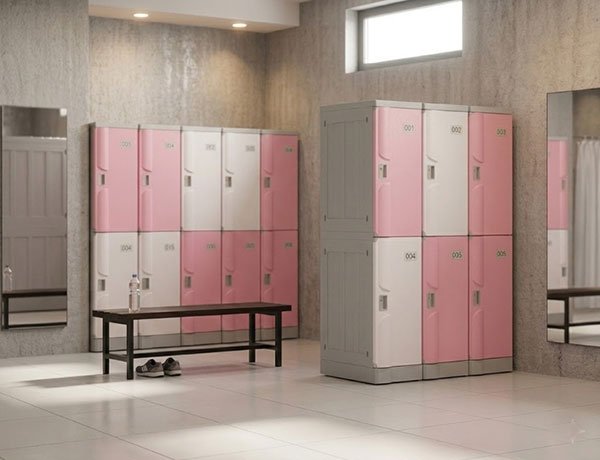 ABS lockers in wet area pool changing room