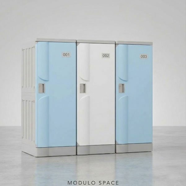 ABS plastic locker 3 compartment in shower room wet environment  ABS Plastic Locker 3 Compartment 930x382x500mm for Shower Room Spa and Gym Wet Environment Mold Free