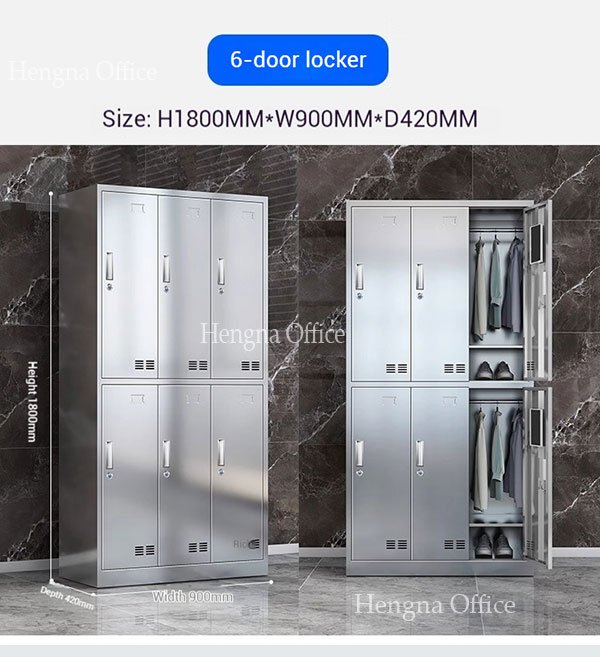 304 Stainless Steel Locker for GMP Cleanroom — Gowning Room 6-Door Cabinet + Cleaning Validation 5 Stainless steel locker for food factory 6 door 304 grade 304 Stainless Steel Locker for GMP Cleanroom — Gowning Room 6-Door Cabinet + Cleaning Validation