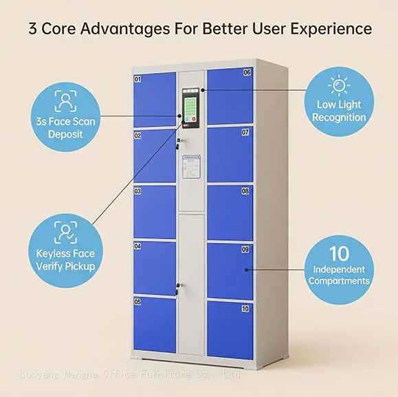 rust resistant face recognition gym lockers humid pool